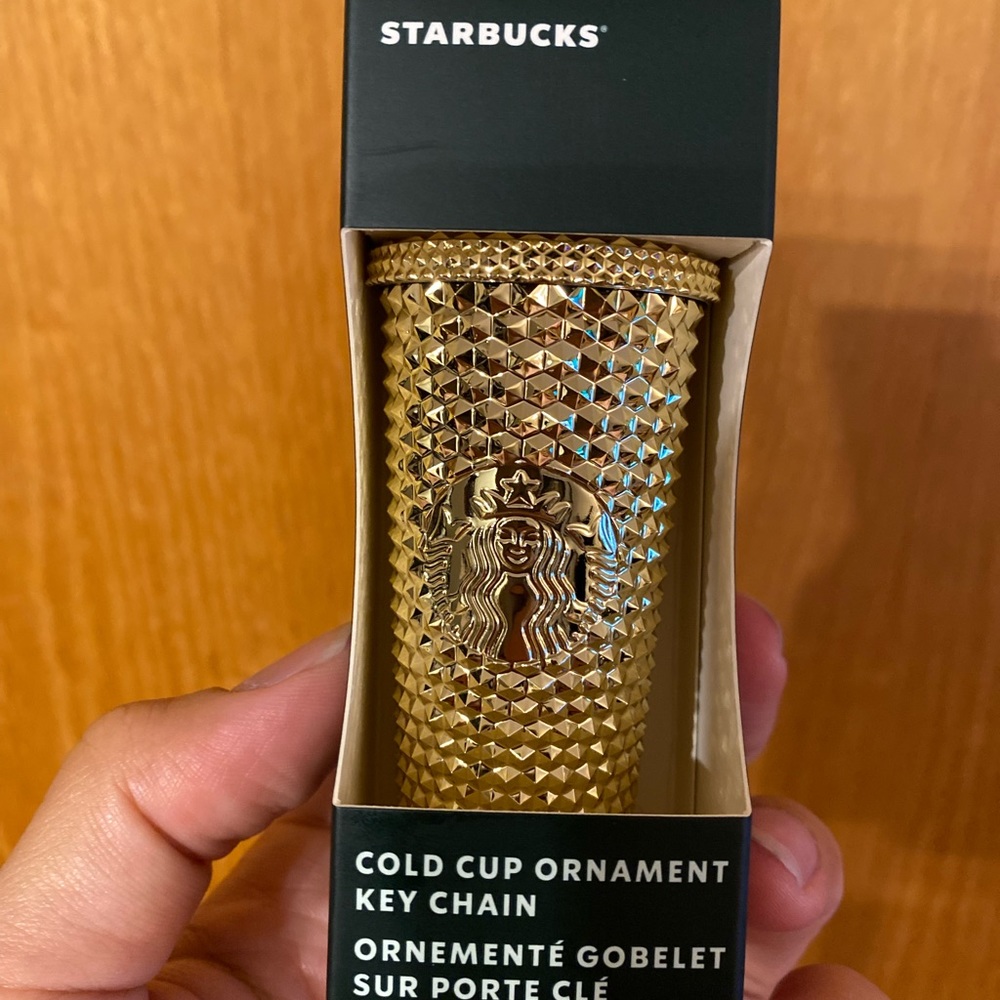 Starbucks Gold Ornament Key Chain Holiday 2022